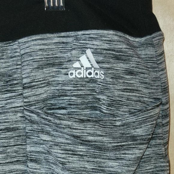 Adidas Pure Motion Athletic Gray Black Layered Skirt With Pockets Women Size L - Picture 6 of 6